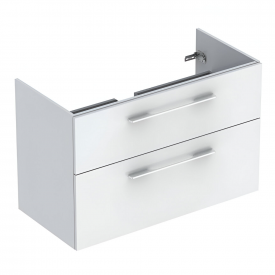 Тумба в ванную Geberit Selnova Square Slim Rim 98,8х50,2 настенная, под умывальник, белая (501.212.00.1)