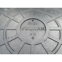Люк каналізаційний полімерпіщаний дренажний чорний VULKAN Кропивницький