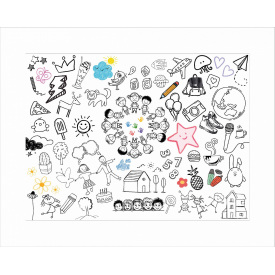 Раскраска детская и тубус No Brand Детская 100х130 см