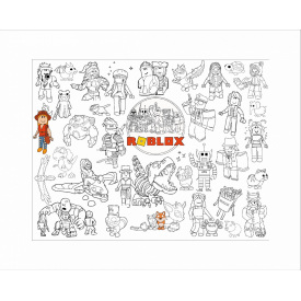 Раскраска детская и тубус No Brand Roblox 100х130 см