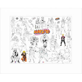Раскраска детская и тубус No Brand Naruto 100х130 см