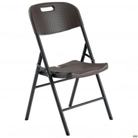 Складаний стілець Кнокс пластик коричневий