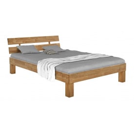 Дерев'яне ліжко Джені Меблі-Сервіс 140х200 см із натурального дуба на ламелях