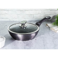 Сковорода глубокая 24 см Berlinger Haus Metallic Line Carbon Pro Edition (BH-6895) Виноградов