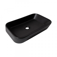 Раковина накладная Qtap Scorpio 545х400 прямоугольная, черный матовый (QT14112243MBN) Житомир