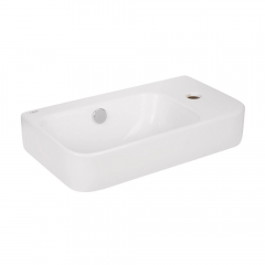 Раковина подвесная Qtap Tern 450х250 в правый угол, белая (QT17115117RWN47328) Броди