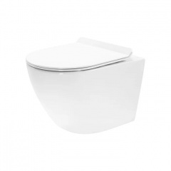 Унитаз подвесной Rea Carter Rimless 490x360 безободковый, белый (REA-C1400) Ужгород
