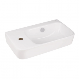 Раковина подвесная Qtap Tern 450х250 в левый угол, белая (QT17115117LWN47327)