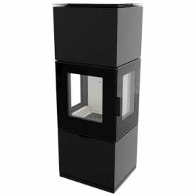 Печь-камин на дровах Kratki INGA 8 кВт сталь, напольный (Ø150)