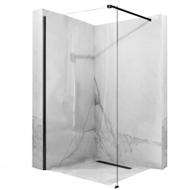 Душевая перегородка Rea Aero 195x90, черная матовая (REA-K7581)