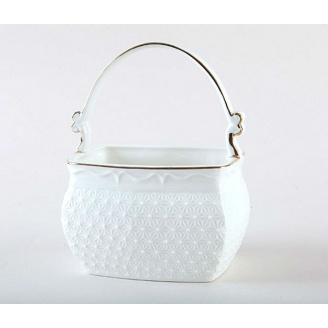 Цукерниця квадратна з фарфоровою ручкою 500 мл Снігова королева Interos 904712-А