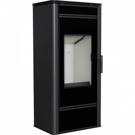 Печь-камин на дровах Kratki KOZA TITAN GLASS 11 кВт сталь, напольный (Ø150)