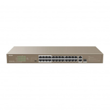 Комутатор Tenda TEF1126P-24-250W 24xFE PoE, 2xGE, 1xSFP/GE