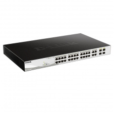 Комутатор D-Link DGS-1210-28MP 24xGE PoE, 4xSFP, 370Вт