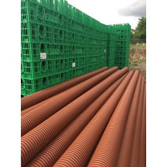 Гофрована дренажна (перфорована) труба SN8 200мм 6м градус перфорації 220 Генічеськ