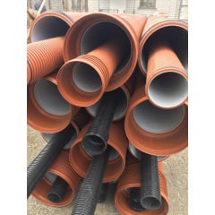 PipeLife Гофрована дренажна (перфорована) труба ПП SN8 160 6м градус перфорації 220 Хмільник