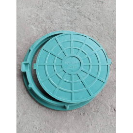 Люк каналізаційний полімерпіщаний легкий А15 зелений VULKAN 1.5