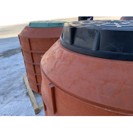 Конус перехідної колодязя дренажного 1000 мм конус полімерпіщаний на колодязь ревізійний для каналізації