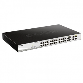 Комутатор D-Link DGS-1210-28MP 24xGE PoE, 4xSFP, 370Вт