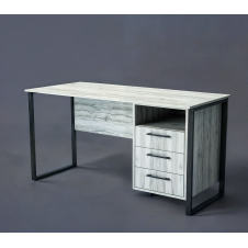 Стол письменный Tobi Sho LOFT Iceberg СПЛА/3-1 прямой с 3 ящиками, столешница 18 мм, 1200х600х750 Дуб крафт белый