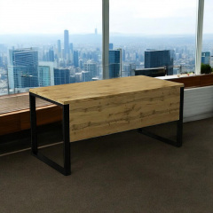 Стіл керівника Tobi Sho LOFT Gold СКГ/1 прямий стільниця 36 мм, 1600х800х765 Дуб аппалачі Суми