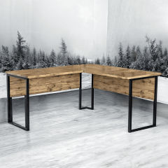 Стол угловой офисный Tobi Sho LOFT Gold СУЛГ/1-1 столешница 18 мм, 1600х1400х750 Дуб аппалачи Энергодар