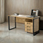 Стіл письмовий Tobi Sho LOFT Gold СПЛГ/3-1 прямий з 3 шухлядами, стільниця 18 мм, 1200х600х750 Дуб аппалачі Михайлівка