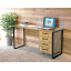 Стіл письмовий Tobi Sho LOFT Gold СПЛГ/2 прямий з шухлядами, стільниця 36 мм, 1600х600х765 Дуб аппалачі Луцьк