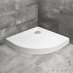 Полукруглый акриловый душевой поддон Radaway Lupo A Compact 800x800 LUA8080115-05 белый Миколаїв