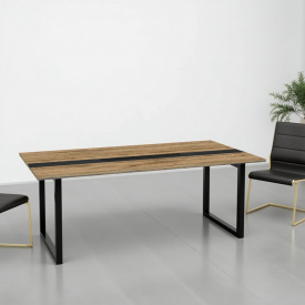 Стіл для переговорів Tobi Sho LOFT Gold КСЛГ/1/18 стільниця 18 мм, 2100х1100х750 Дуб аппалачі