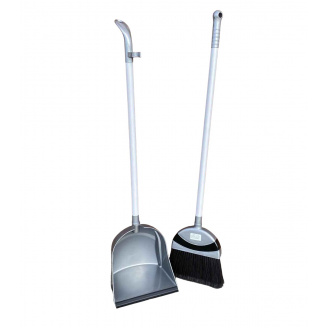 Совок зі щіткою Stenson 330 ТЕ Сірий