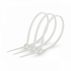 Хомут пластиковий (стяжка) Polax нейлонова 5 х 350мм, білий 100 шт. (37-111)