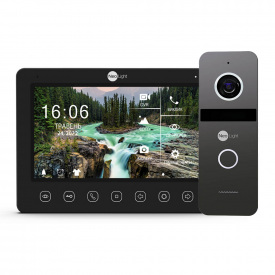 Комплект видеодомофона NeoLight NeoKIT FHD Pro B Graphite с детектором движения и видеопанель
