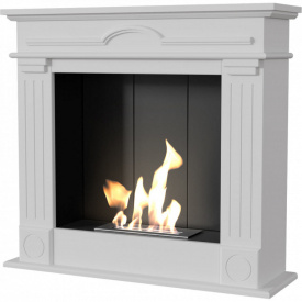 Биокамин Kratki DECEMBER P стальной, без стекла, белый (DECEMBER/P/TUV)