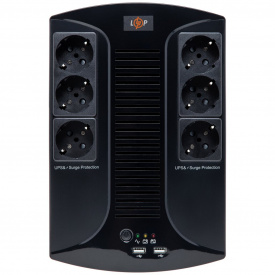 ИБП со ступенчатой синусоидой LogicPower LP 650VA-6PS 455 Вт линейно-интерактивный (6900043240019)
