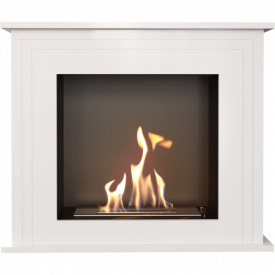 Биокамин Kratki JUNE стальной, без стекла, белый (JUNE/TUV)