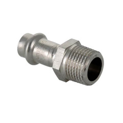 З'єднувач Valtec нерж. сталь з нар. різьбленням 15x1/2" (VTi.901.I.001504) Ковель