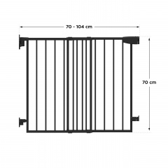 Барьер межкомнатный-лестничный Tulano Guardian 1.0 70 х 72 см Black Калуш