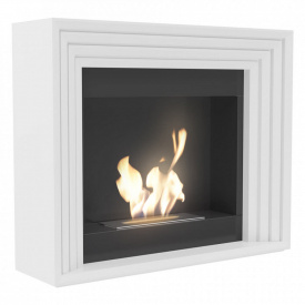 Биокамин Kratki PLANET стальной, без стекла, белый (PLANET/TUV)