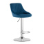 Барный стул LEOBERT KAST Chrom Aksamit 360х340 мм Blue Киев