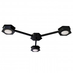 Люстра стельова MSK Electric Space на 3 плафони GX53 Чорний NL 13040-3 BK Одеса