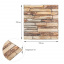 Панель стінова 3D Sticker Wall SW-00002002 700x700x4 мм Коричневий (991944000) Бровари