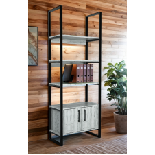Стелаж офісний Tobi Sho LOFT Iceberg СЛА/2 для документів, 600x400x1900 мм Дуб крафт білий