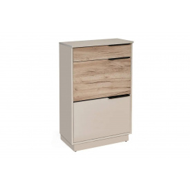 Тумба Поларо-3 (60х35х97 см, кашемір + дуб крафт сірий)