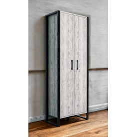 Шкаф офисный Tobi Sho LOFT Iceberg ШЛА/4 для документов с полками, 600x400x1900 мм Дуб крафт белый