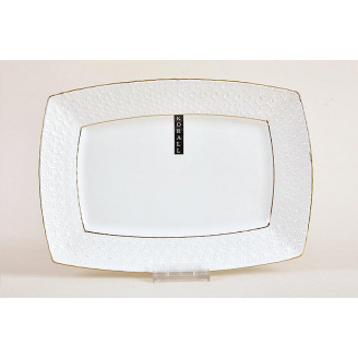 Блюдо фарфоровое прямоугольное 39 х 27 см Снежная Королева Interos 13/222739