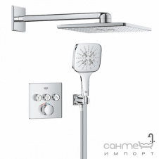 Душевая система скрытого монтажа с термостатом Grohe Grotherm SmartControl RainShower SamrtActive 310 Cube 1039980000 хром