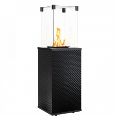 Газовый обогреватель Kratki Patio Mini 8,2 кВт сталь, уличный, черный (пикированный) Ровно