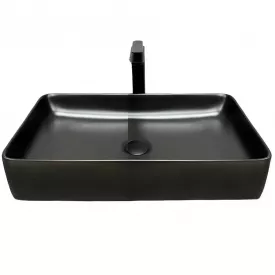 Умывальник накладной VBI Triest 605x355 прямоугольный, черный матовый (VBI-012701)