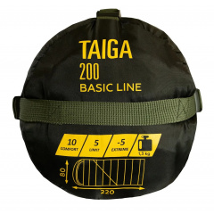 Одеяло спальный мешок Tramp Taiga 200 с капюшоном правый олива 220/80 TTS-059R Буча